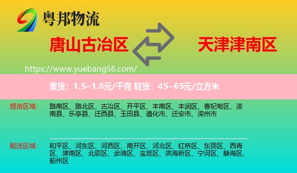 古冶區(qū)到津南區(qū)物流