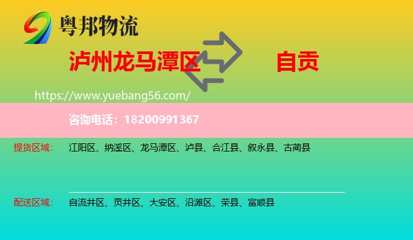 龍馬潭區(qū)到自貢物流